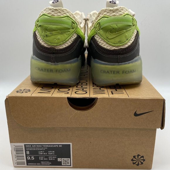 NIKE Air Max Terrascape 90 Phantom / Vivid Green-Olive Aura Mens US8/Wom US9.5 - Picture 5 of 10